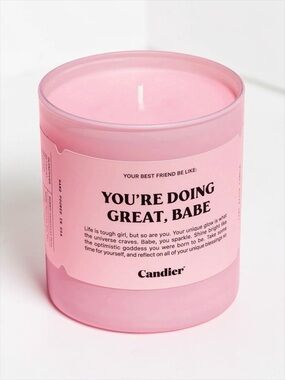 Candier You’re Doing Great Babe Candle NWT Pink Kawaii Y2K Gift